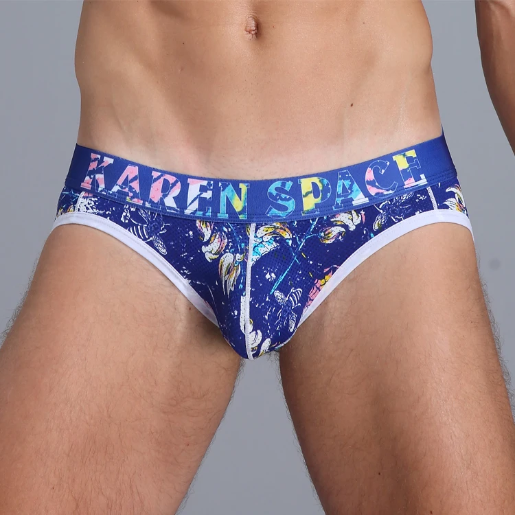 Customized Design Sexy Polyester  Print Men Boxer Underwear short