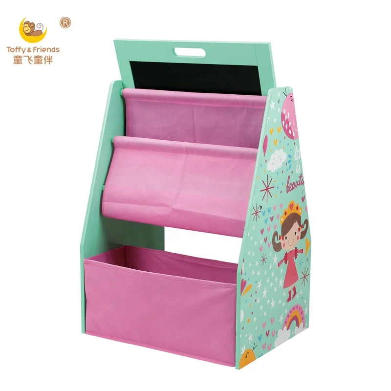 Toffy & Friends kids wooden painting easel stool set with storage bin