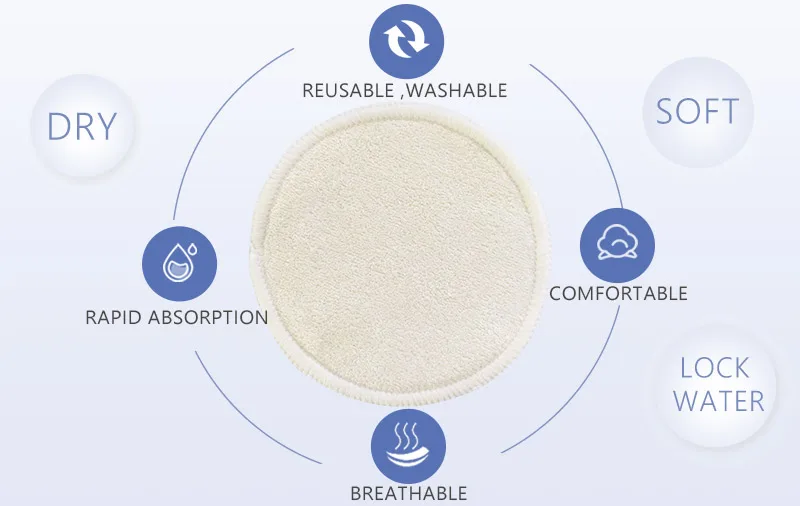 breast pads reusable  Cotton material breastfeeding washable nursing pads convenient soft breast pads