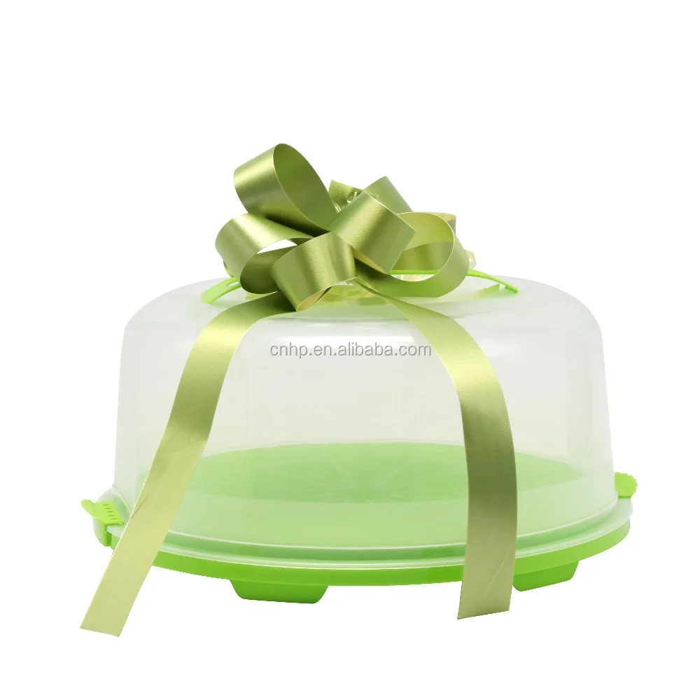 food grade plastic round shape cupcake cake keep fresh carrier storage container
