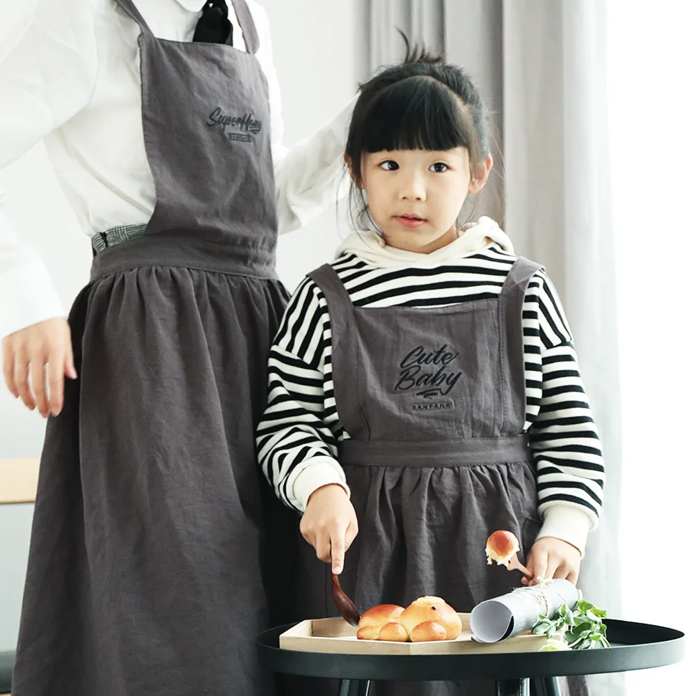 Mother daughter dressy apron family mommy and me matching mama mom mum baby