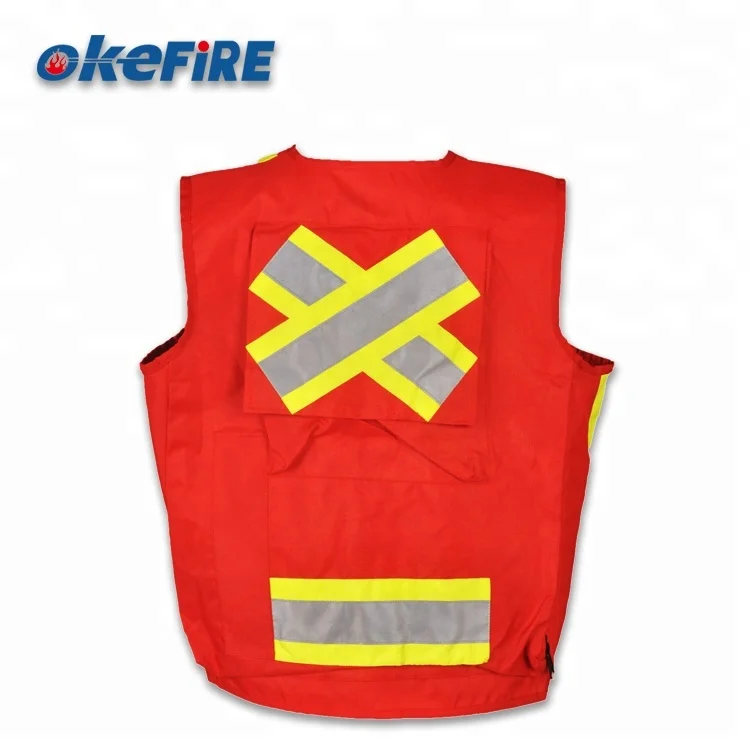 
Защитный Сетчатый жилет Okefire из 100% полиэстера с карманами 