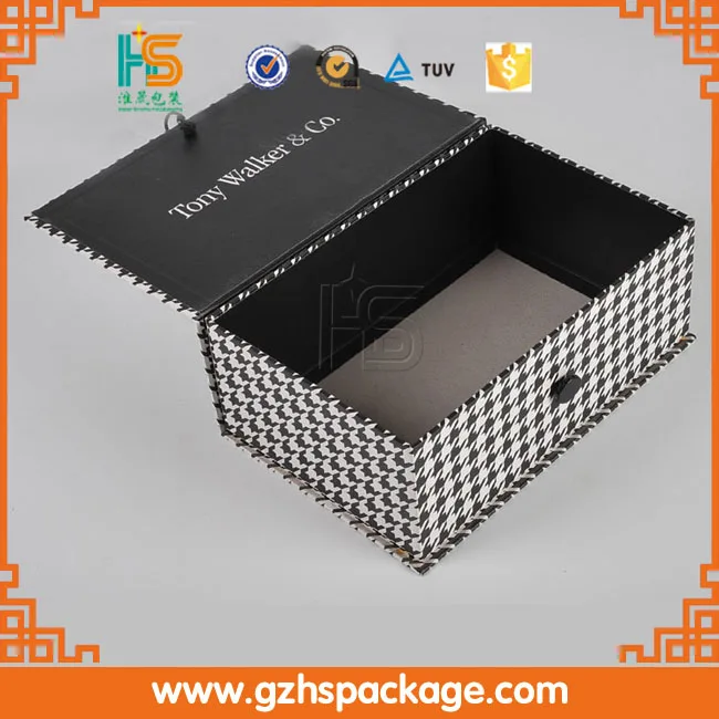 Роскошь Высшего Качества картон черно-белые печатные крафт-бумага обувную коробку с собственный логотип