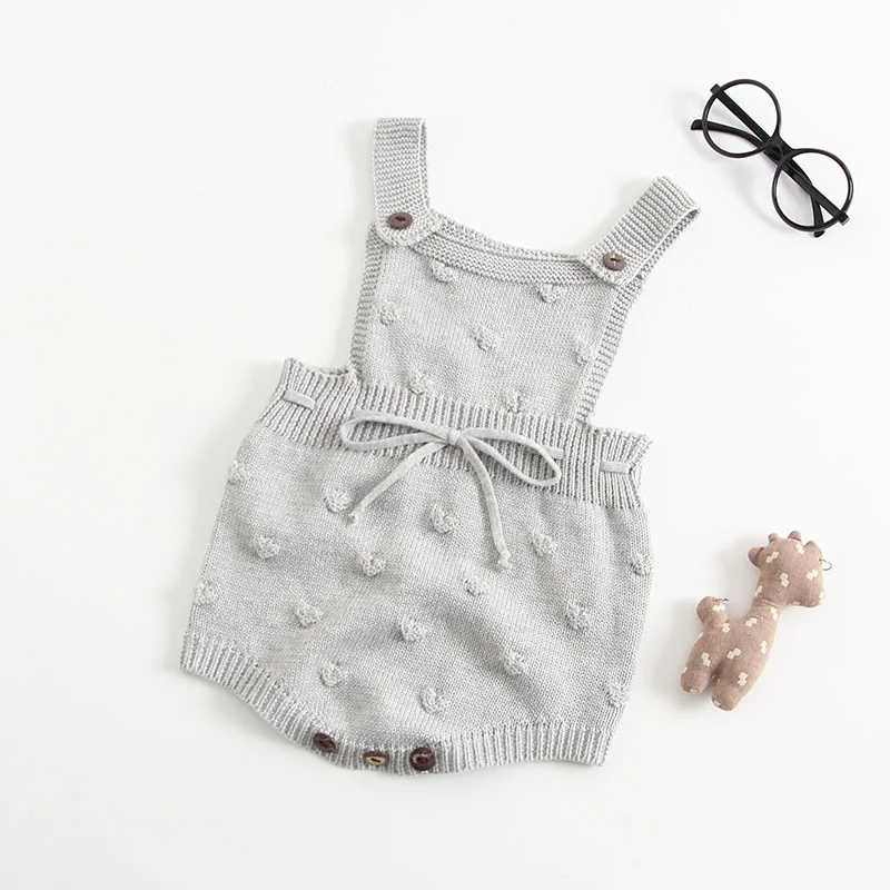 
S63645B Baby Girls Knitting Romper Newborn Baby Girl Clothes Fashion Knitted Baby Romper Overalls Autumn Sweater Boys rompers 
