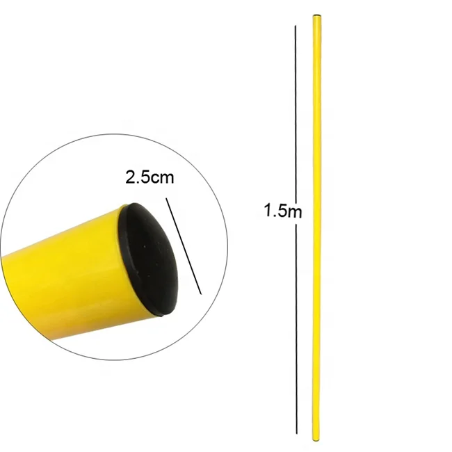 factory price 1.5m yellow soccer football training equipment agility slalom training poles