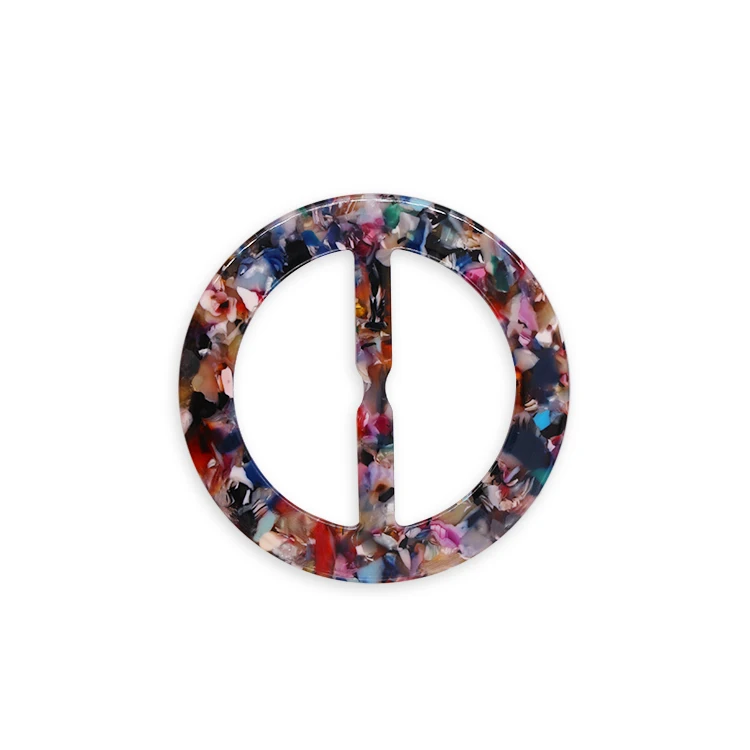 2019 New design custom resin belt buckle high quality belt buckle acetate sheet  plastic colorful belt buckle for coat garment