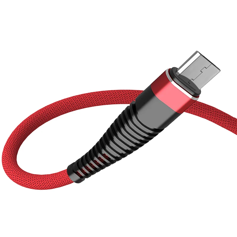 High feedback 2.1a micro usb charging cable nylon braided android micro usb data cable