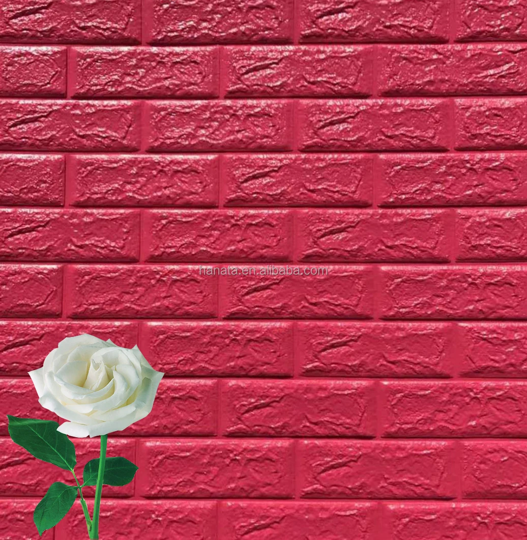 interior decoration 3D brick wallpaper colorful pe foam material tile
