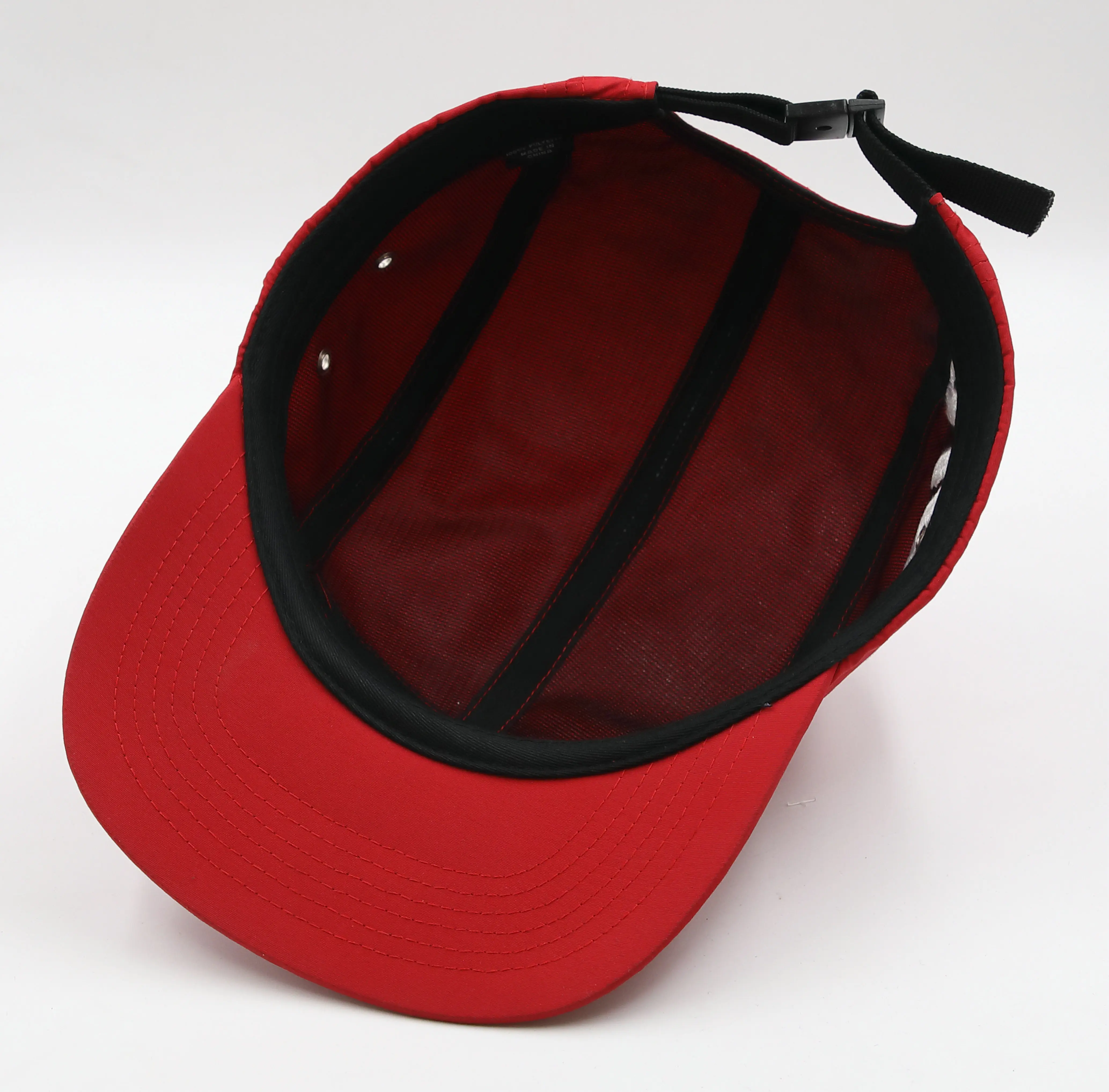 Square flat bill 5 panel micro fiber embroidery sport basecall camper cap hat