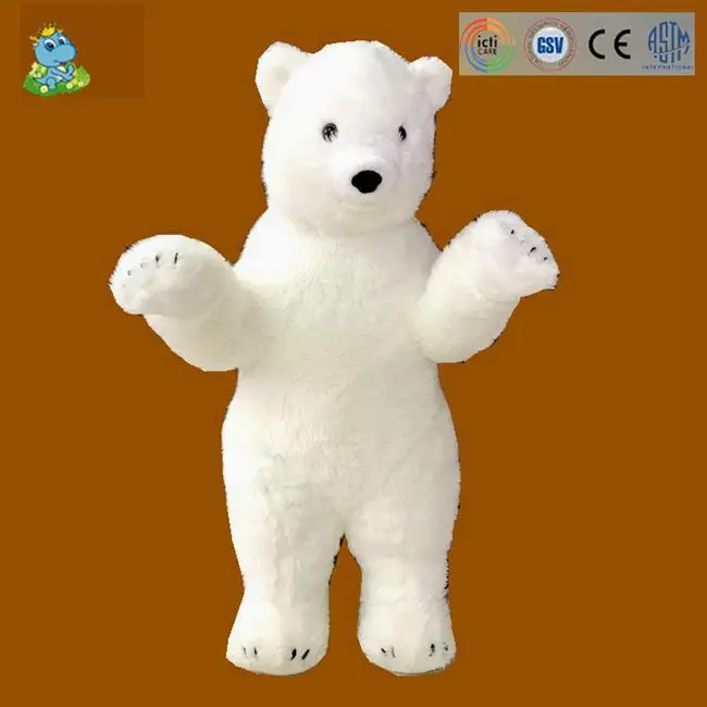 small standing polar bear plush toy