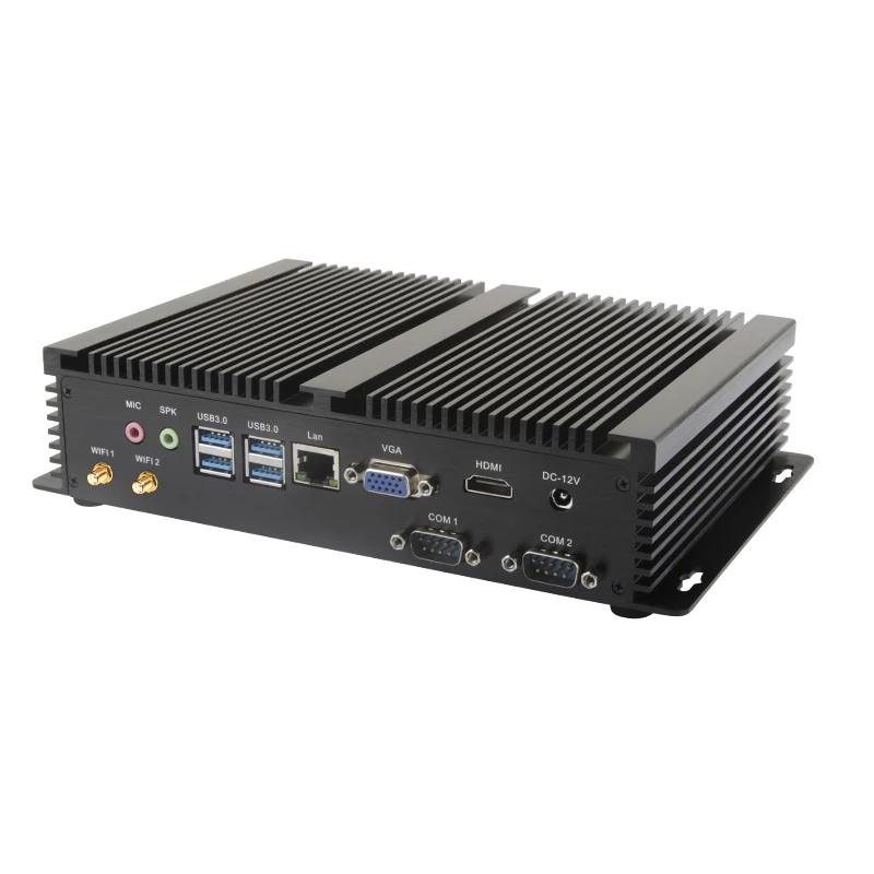 Fanless Embedded Industrial Computer with I5-8250U CPU supports 2xRS232 and 7xUSB (2 WIFI Antenna)