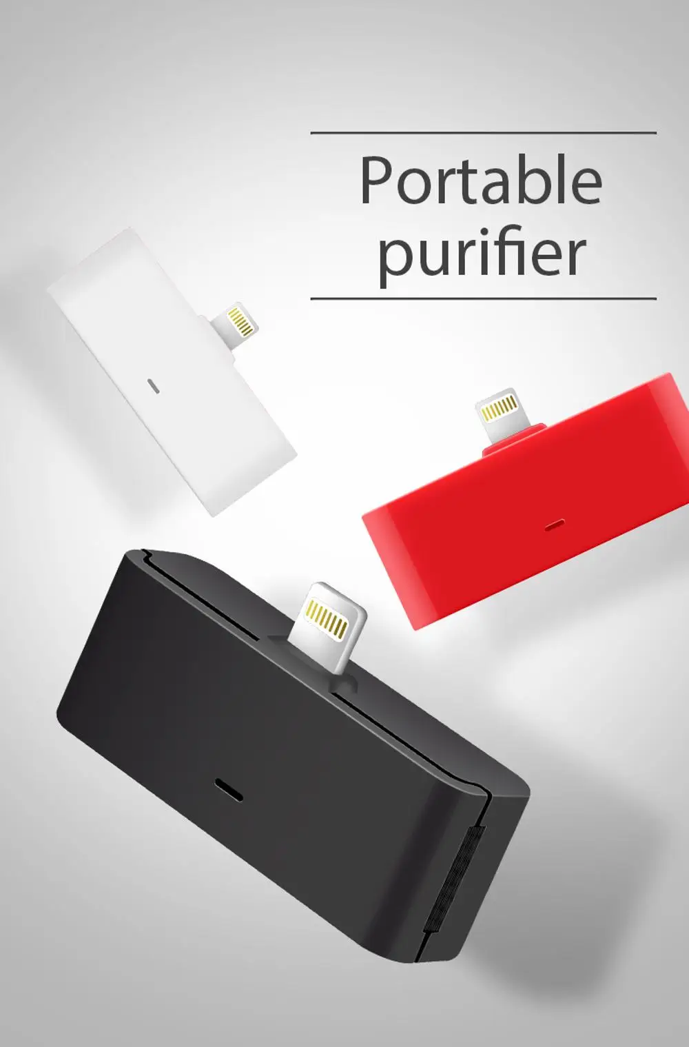 
Portable High Quality Gift Mobile Phone Negative Ion Generator Mini Air Purifier 