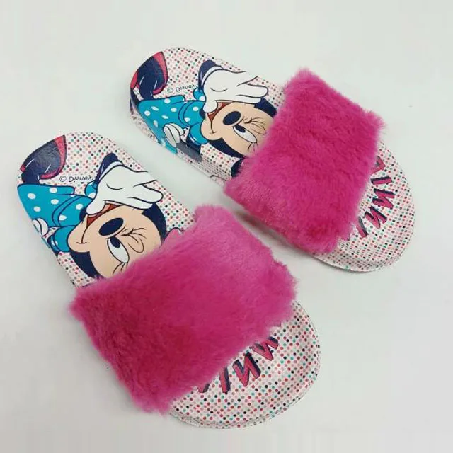 
soft children fur slippers fur slide sandals 
