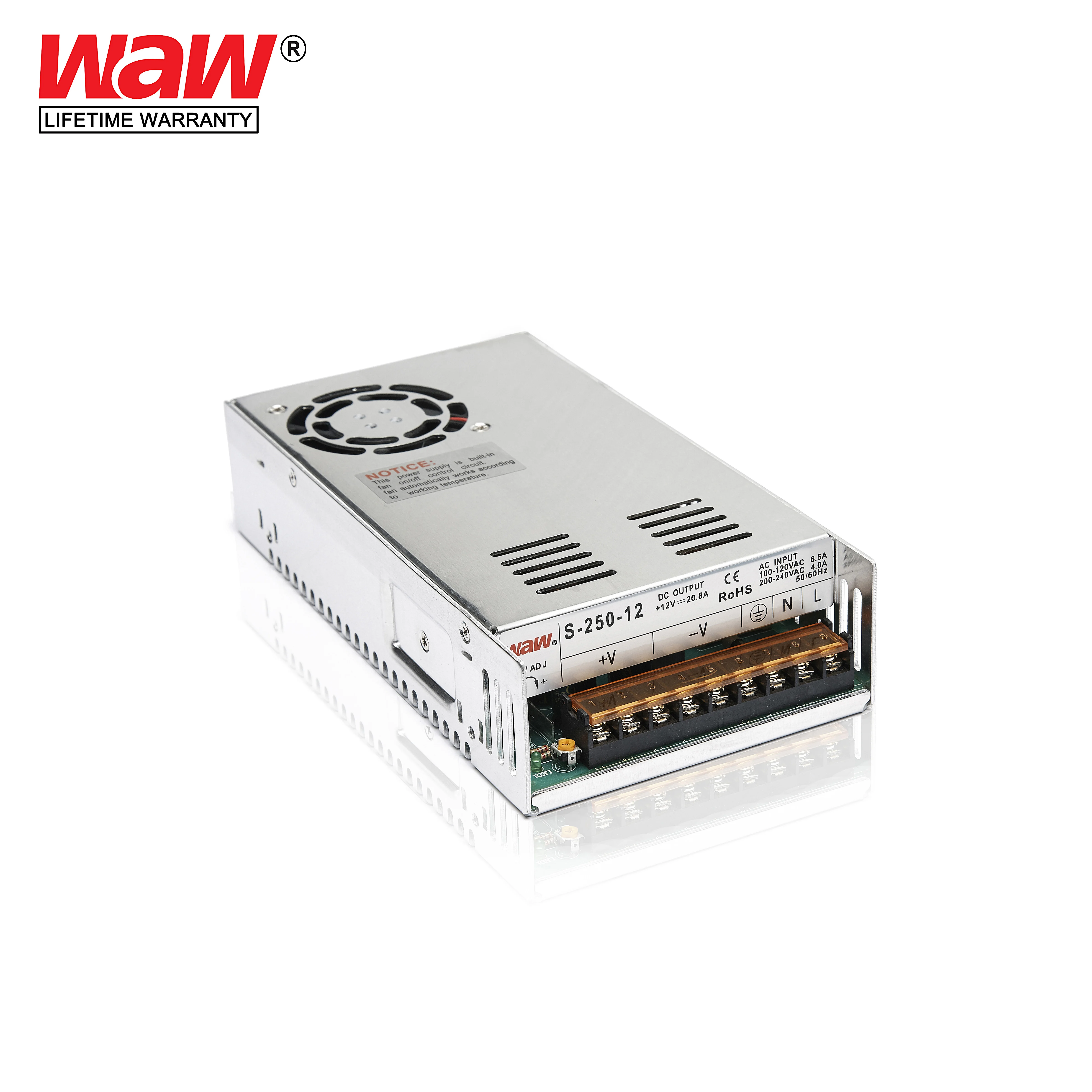 12V 20A Switching Power Supply 250W ac to dc 110v/220v with CE ROHS approved led power supply