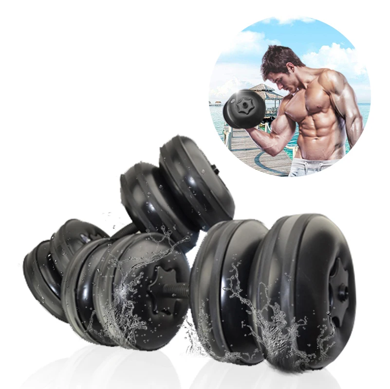 Factory directly supply gym exercise equipment 20kg-25kg weight lifting plastic dumbbell set Cheap