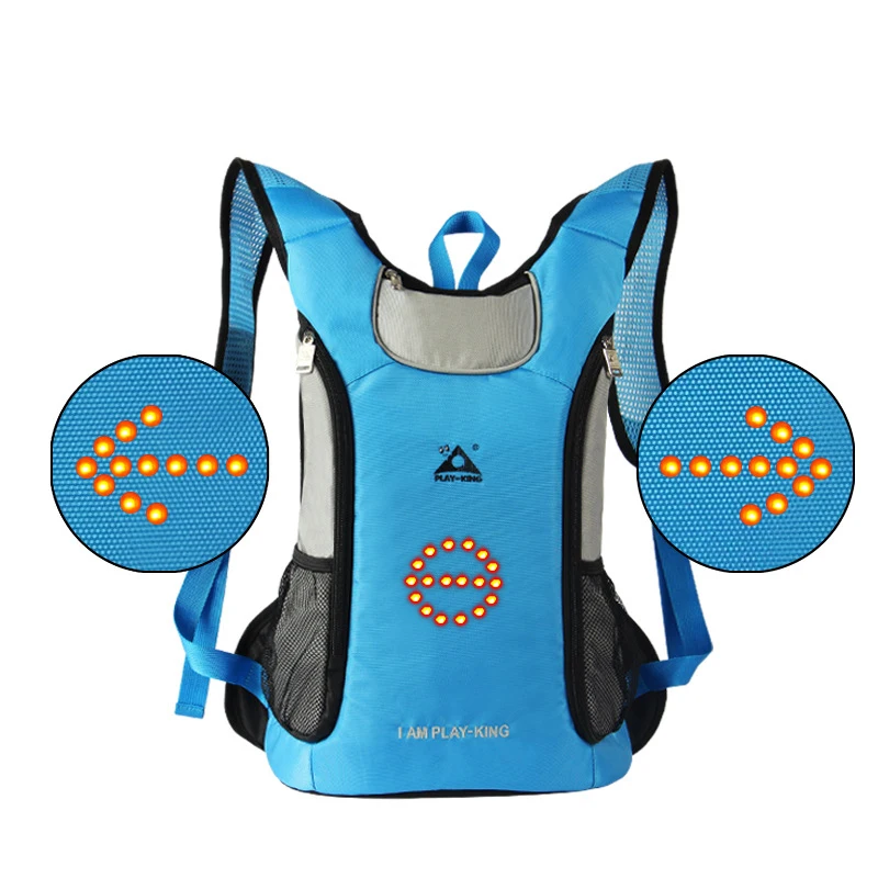 Hot Sale Premium Remote Control LED Light Turn Signal Bike Cycling Hiking Outdoor Night Safety Custom Backpack