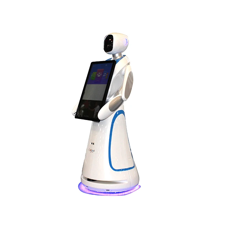 
Artificial intelligent speaking room service robot in home bank 