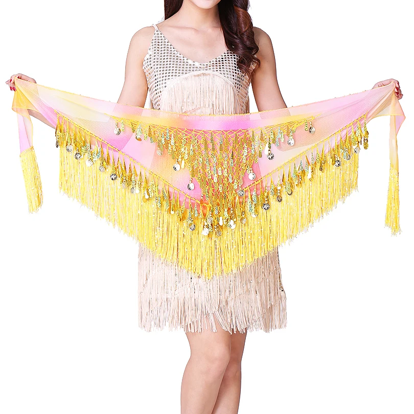 Women Halloween Costume Belly Dancing Costume Hip Scarf Festival Belt Party Oriental Bellydance Cheaper Sequined Tassel Skirt