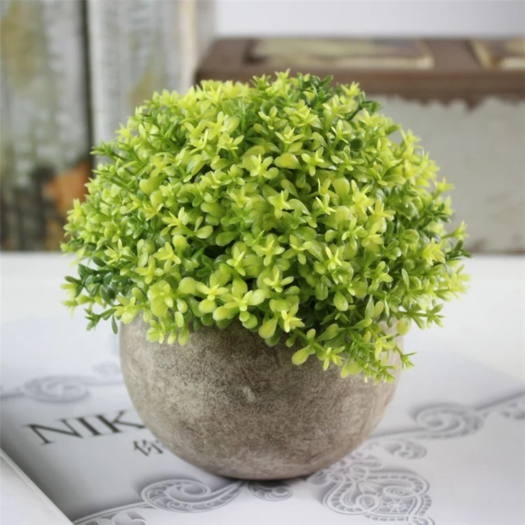 V-3219 Wholesale Artificial Plant Set In Pots Artificial Plastic Mini Plants