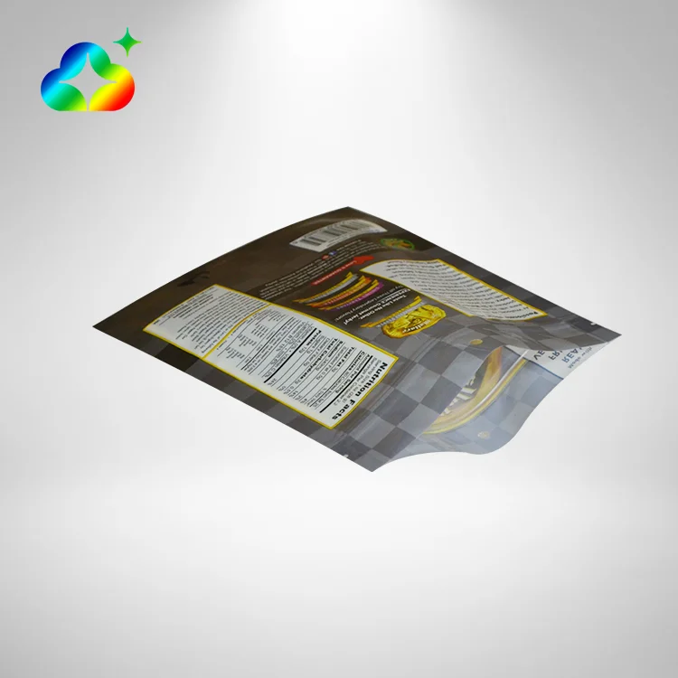 Customized Logo Food Packaging Pouch Small Clear Window Zipper Plastic Ziplock Bags For Pork Beef Jerky