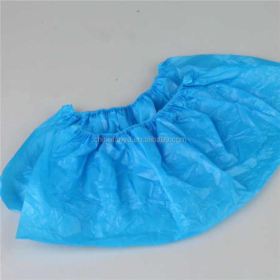 Xiantao Hubei surgical waterproof CPE PE blue plastic shoe cover disposable boot covers