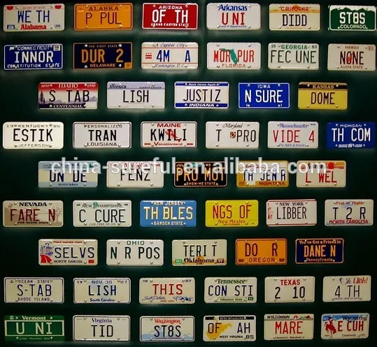 Hot Sale Aluminum Main Material Car Number License Plates