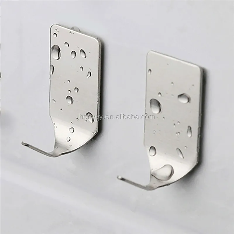 
Hot Sell 8pcs 304 Stainless Steel Self-adhesive Home Kitchen Wall Door Holder Hook Hanger Hanging Coat Hooks 