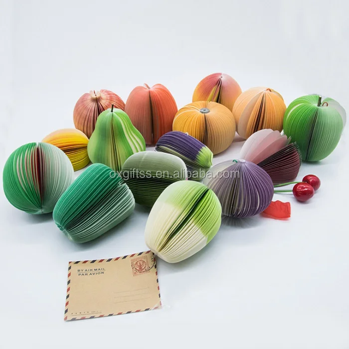 OXGIFT Wholesale vegetables fruit custom memo pad sticky notes