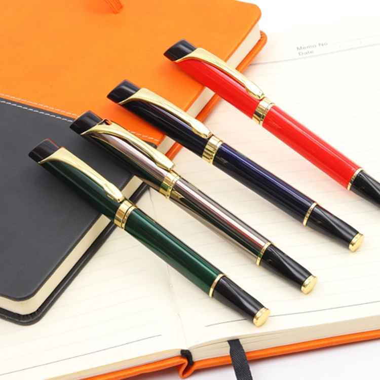 
Custom fashion universal luxury triangle design metal pen gift set 