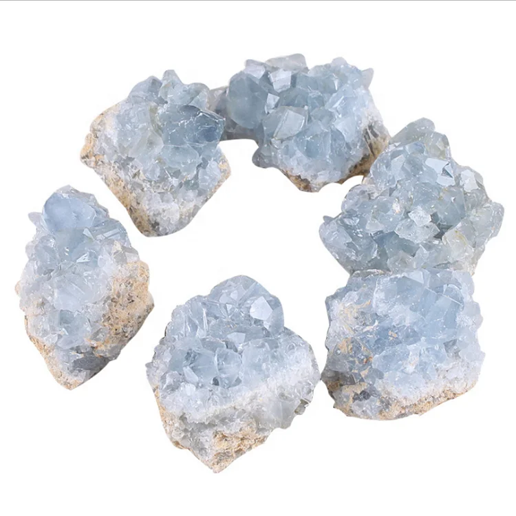Wholesale Quartz Mineral Blue Crystal Cluster For Crystal Memento