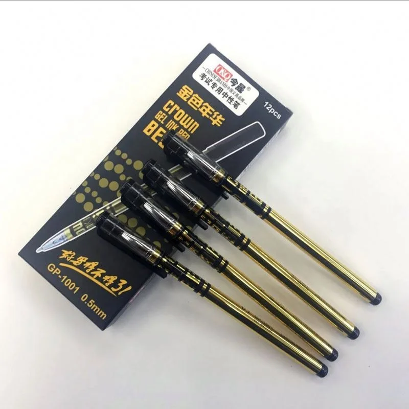 2019 Newest sale gold pen body creative gel pens available black wholesale gel pen