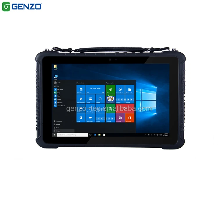 industrial android Windows 10 tablet rugged Computer with 4g Wifi RFID reader 2d barcode scanner and fingerprint