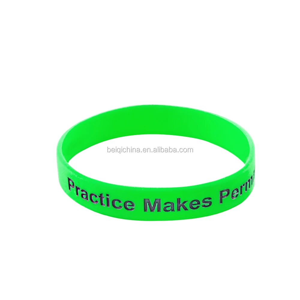 rubber silicone wristbands custom cheap debossed and embossed bracelets