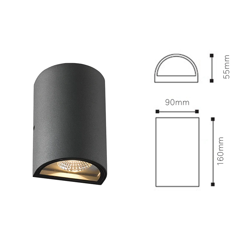 
IP65 Modern Design Outdoor Up and Down Wall Light Aluminum Led Lamp Lighting 