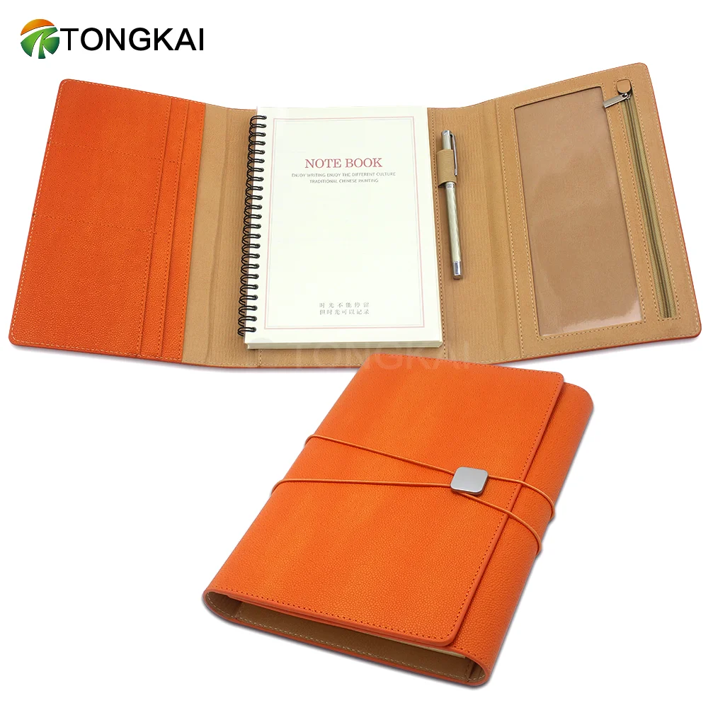 refillable Custom A5 Size PU Leather Cover Agenda Notebook Planner Diary 2018