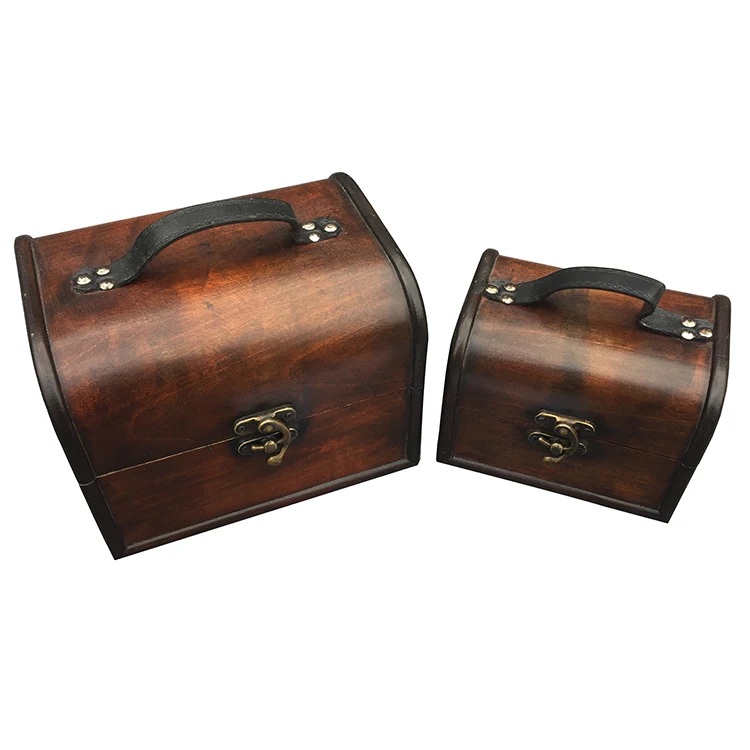 Оптовая продажа небольшие антикварные деревянные сундуки для сокровищ на