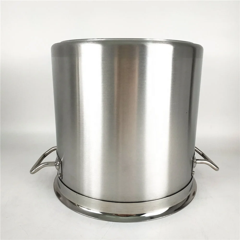 100L Commercial Cookware Stock Pot Double Ears Stainless Steel Pot High Soup Pot With Thicken Bottom