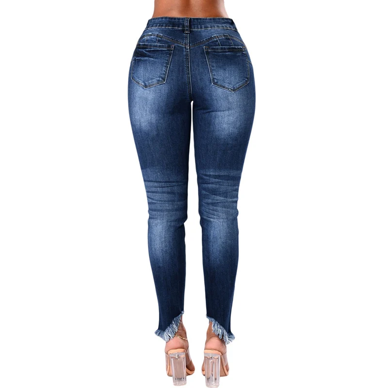 Знаменитые женщины, оптовая продажа, Колумбийская мода, рваные, стильные женские узкие, пользовательские брендовые джинсы