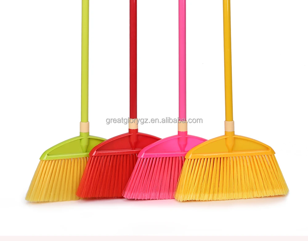 Soft Bristle Broom with Paint Iron Handle