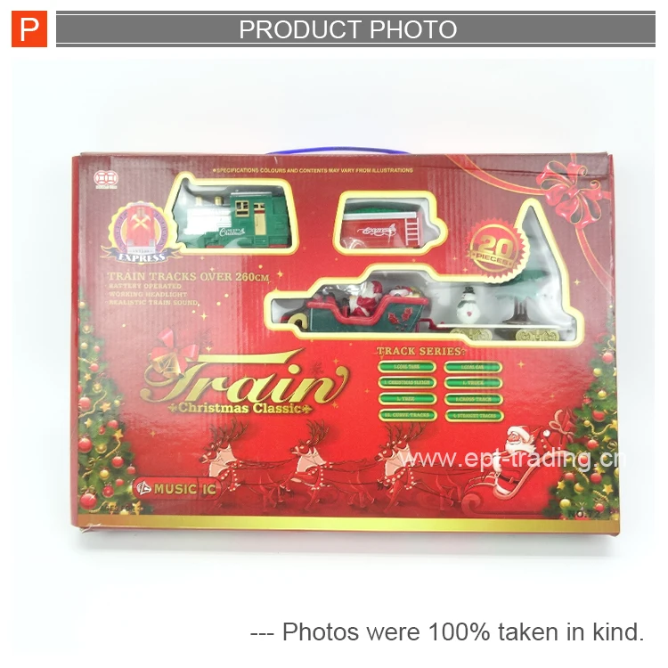 Electric train toy christmas plastic toy train tracks set
