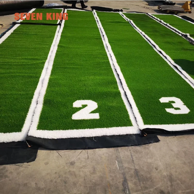 Factory price customized durable sled functional marked numbers colorful fitness training gym artificial grass turf for track