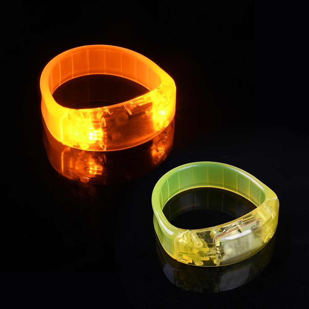 Customized Logo Party Bracelet Voice Control Wristband TPU Led Bracelet