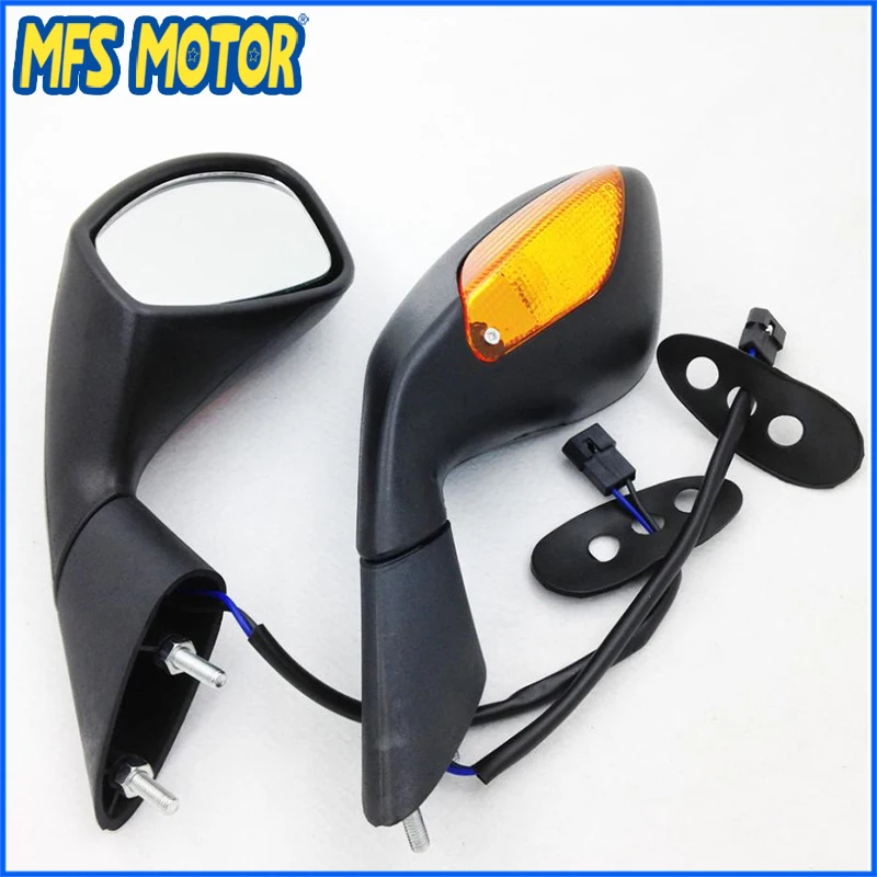 Motorcycle Part Turn Signal Rearview Mirrors For Suzuki GSX-R GSXR 1000 2005-2012