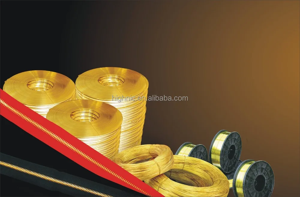 Медный сплав цинка H65 латуни плоских проводов, используемых для металла застежка-молния