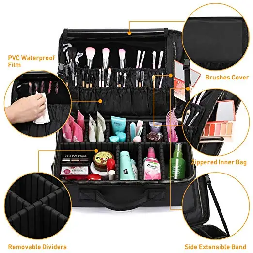 PU Leather Travel Makeup Bag Cosmetic Organizer Case Toilet Bag