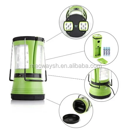 
LED Camping Lantern Flashlights - Hurricane Emergency Tent Light - Backpacking, Hiking, Fishing, & Outdoor 