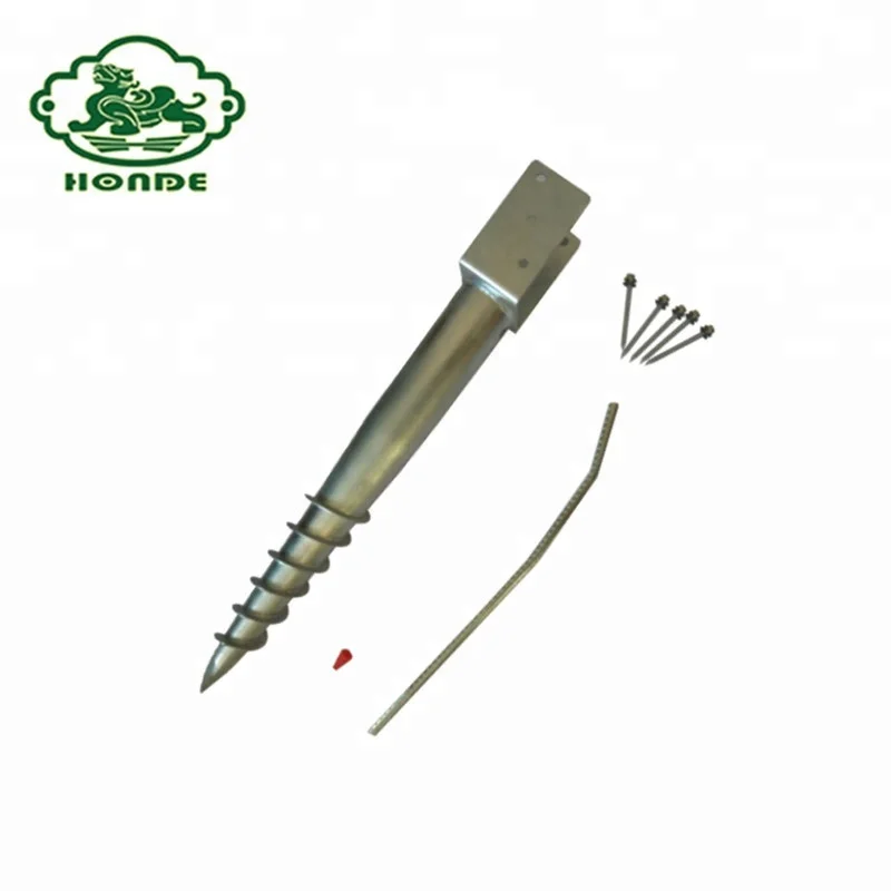 Galvanized 4x4 Ground Anchor Post Spike for Construction and Timber Structure