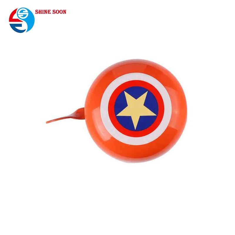 clear sound bike bell logo custom water transfer 58MM bicycle bell children kids steel bike bell