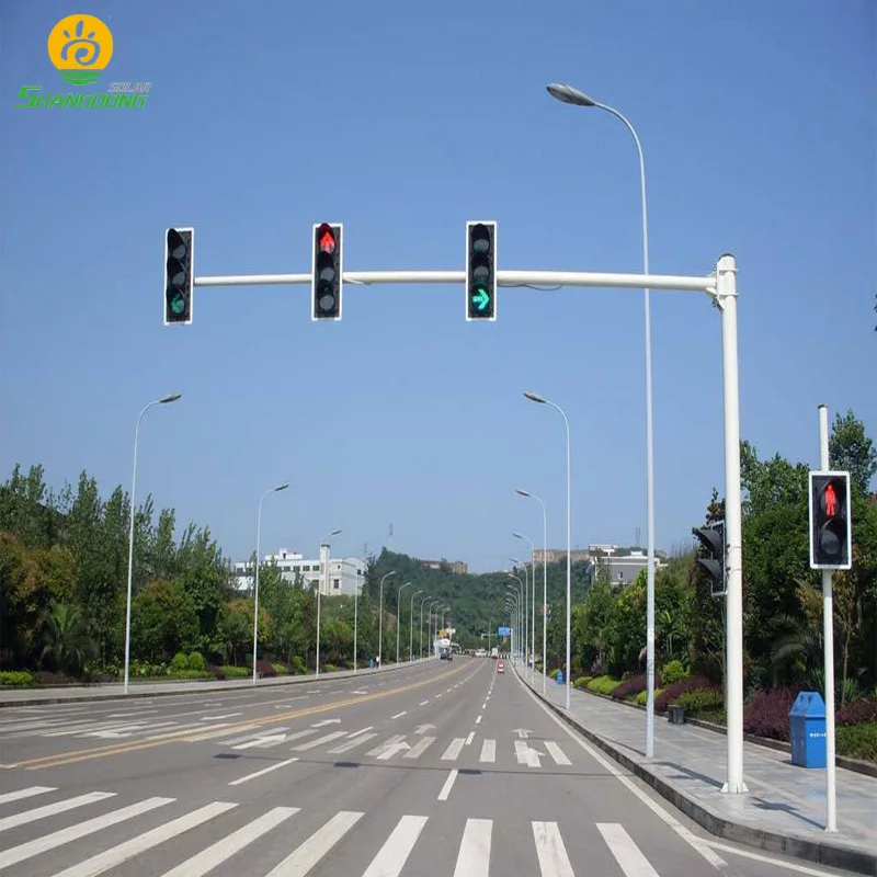 
Octagonal hot dip galvanized tube steel traffic signal light pole 