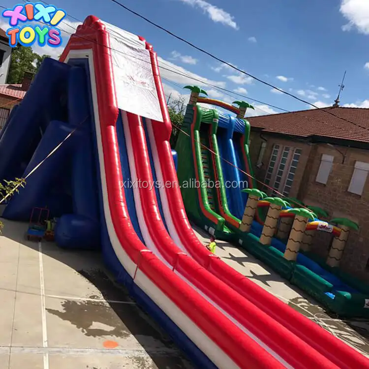 XIXI Commercial grade 35m Large Inflatable Splash Water/Wet Slide